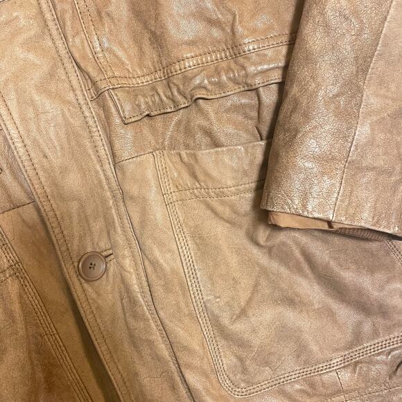 Vintage Adventure Bound Wilson's Leather Parka M Jacket Women Long Mid Length - Picture 5 of 6